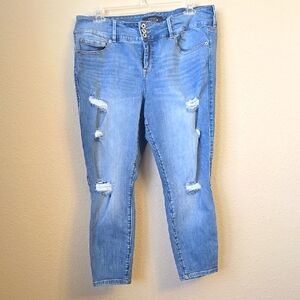 Torrid Distressed Blue Denim Jeans